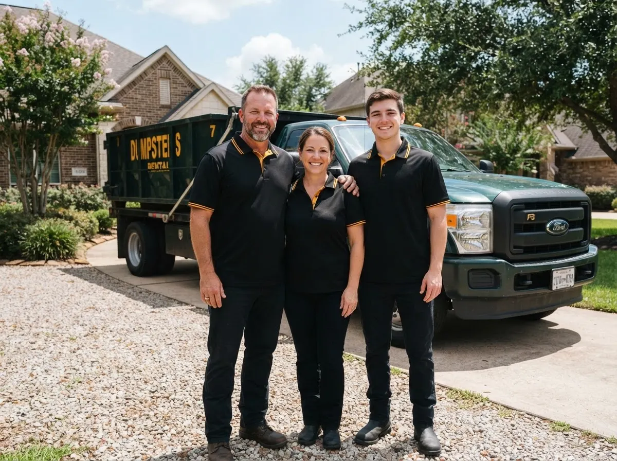 RapidBin Disposal dumpster team in Houston, TX